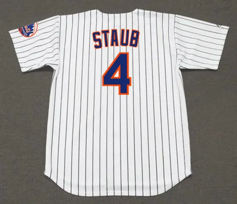 RUSTY STAUB New York Mets 1973 Home Majestic Baseball Throwback Jersey 