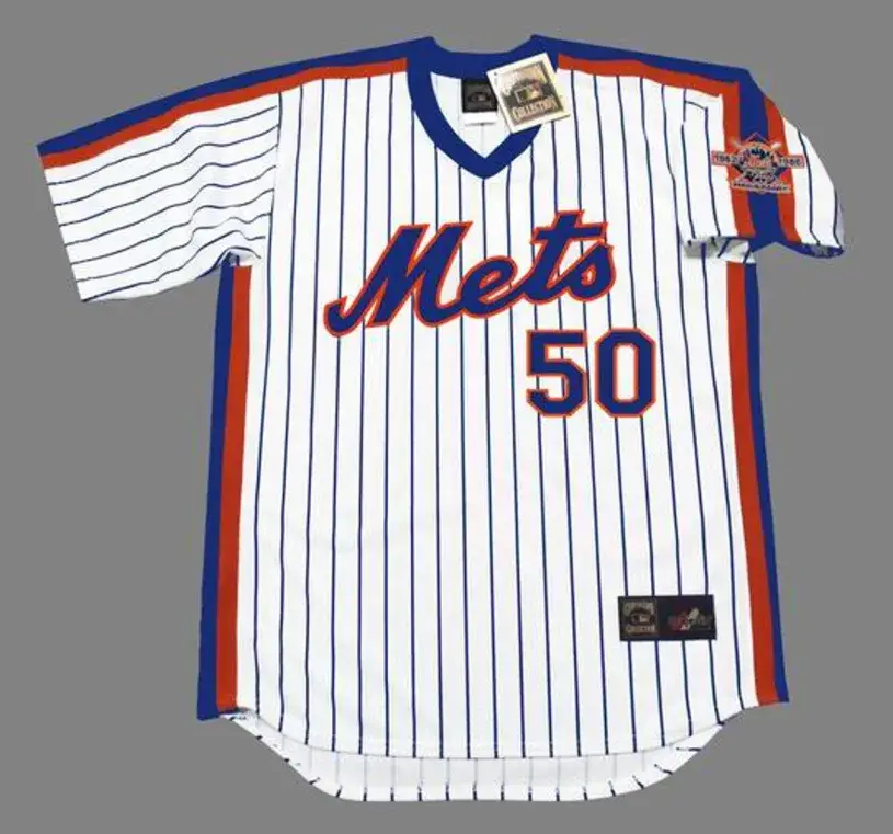 SID FERNANDEZ New York Mets 1986 Majestic Cooperstown Home Baseball Jersey