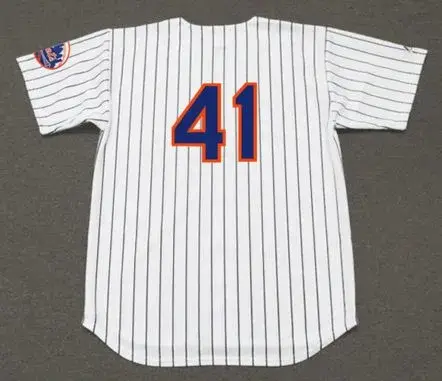 TOM SEAVER New York Mets 1969 Home Majestic Baseball Throwback Jersey 