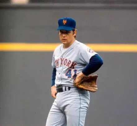 TOM SEAVER New York Mets 1973 Away Majestic Baseball Throwback Jersey 