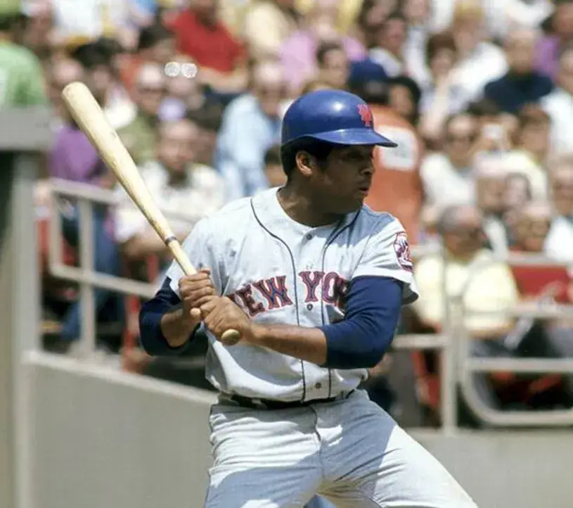 TOMMIE AGEE New York Mets 1969 Away Majestic Baseball Throwback Jersey 
