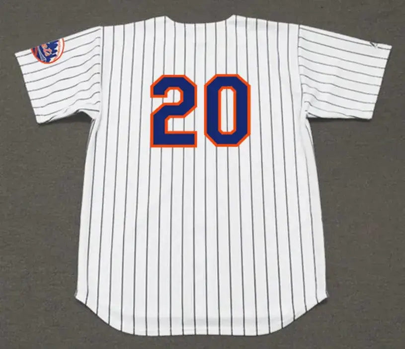 TOMMIE AGEE New York Mets 1969 Home Majestic Baseball Throwback Jersey 