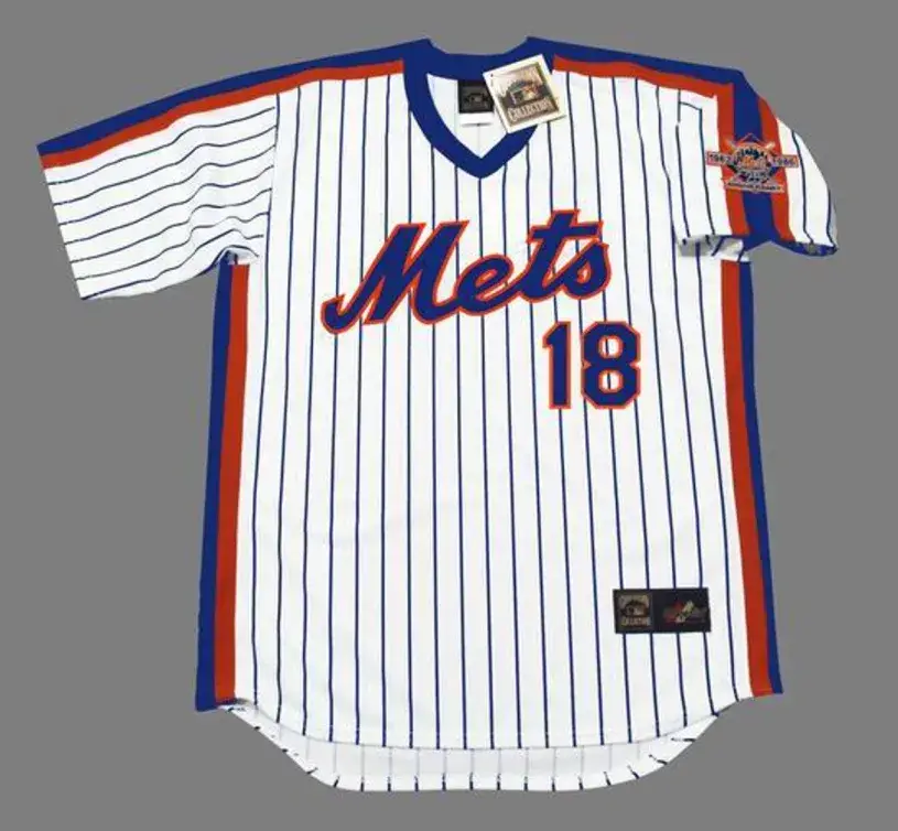 TRAVIS d’ARNAUD New York Mets 1986 Majestic Throwback Home Baseball Jersey
