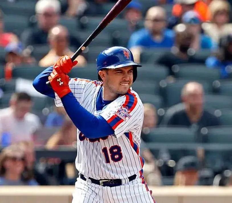 TRAVIS d’ARNAUD New York Mets 1986 Majestic Throwback Home Baseball Jersey 