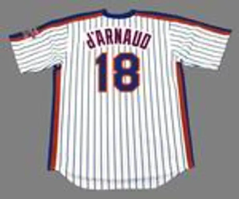 TRAVIS d’ARNAUD New York Mets 1986 Majestic Throwback Home Baseball Jersey 