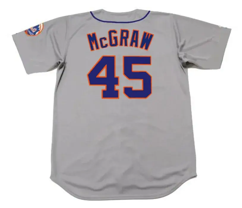 TUG McGRAW New York Mets 1973 Away Majestic Baseball Throwback Jersey 