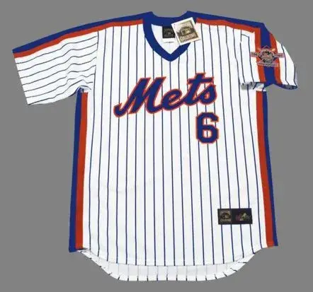 WALLY BACKMAN New York Mets 1986 Majestic Cooperstown Home Baseball Jersey
