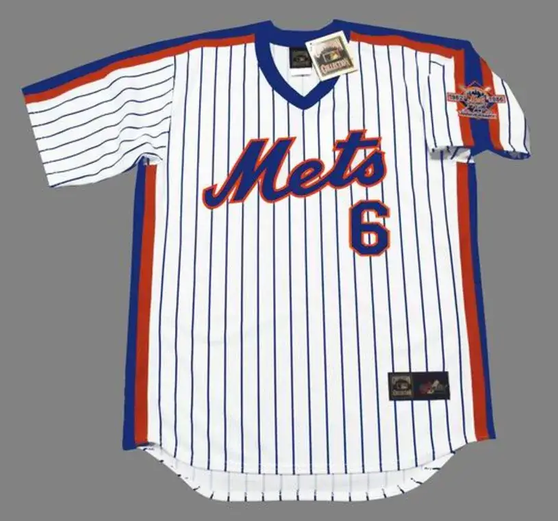 WALLY BACKMAN New York Mets 1986 Majestic Cooperstown Home Baseball Jersey