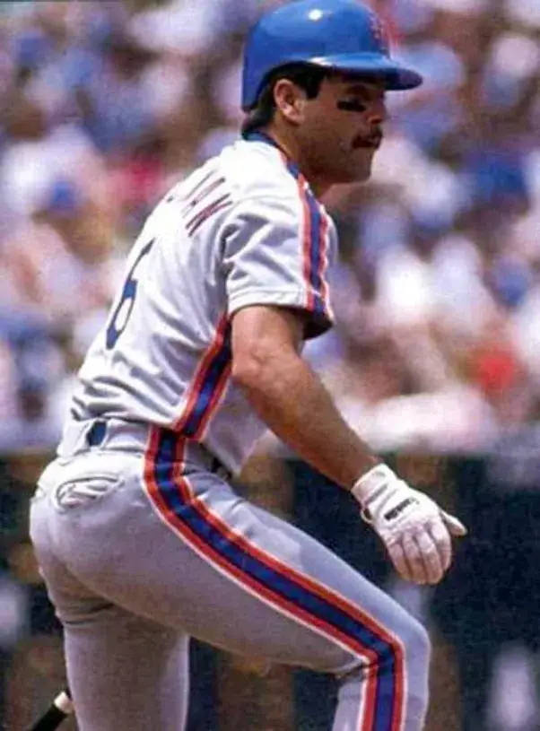 WALLY BACKMAN New York Mets 1987 Majestic Cooperstown Away Baseball Jersey 