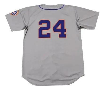 WILLIE MAYS New York Mets 1973 Away Majestic Baseball Throwback Jersey 
