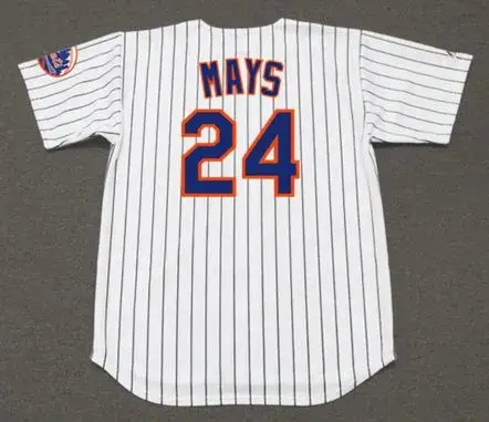 WILLIE MAYS New York Mets 1973 Home Majestic Baseball Throwback Jersey 