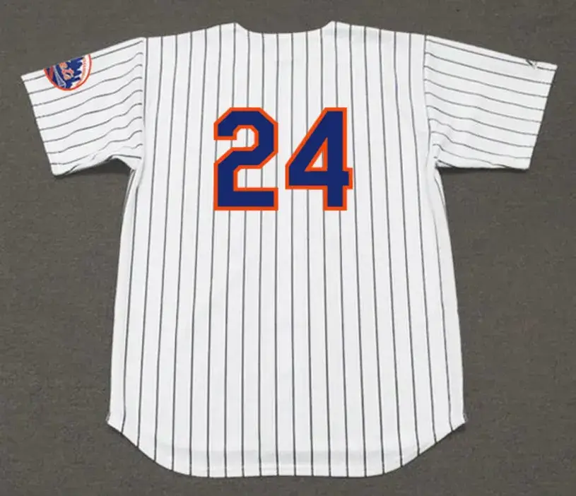 WILLIE MAYS New York Mets 1973 Home Majestic Baseball Throwback Jersey 