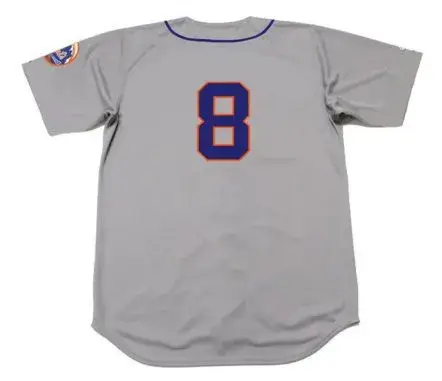 YOGI BERRA New York Mets 1965 Away Majestic Baseball Throwback Jersey 