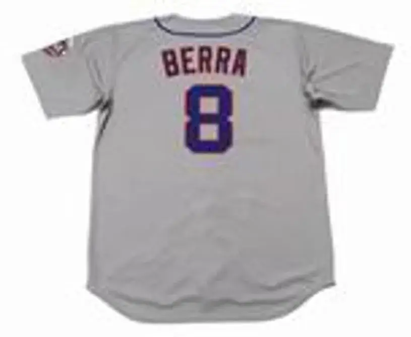 YOGI BERRA New York Mets 1965 Away Majestic Baseball Throwback Jersey 
