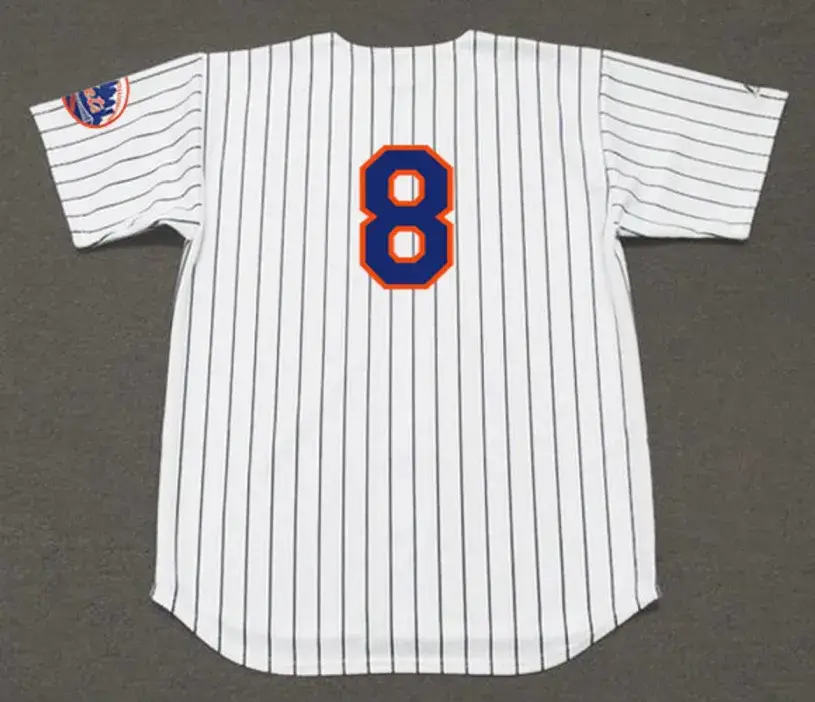 YOGI BERRA New York Mets 1965 Home Majestic Baseball Throwback Jersey 
