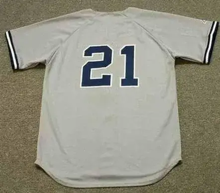 DEION SANDERS New York Yankees 1990 Away Majestic Throwback Baseball Jersey 