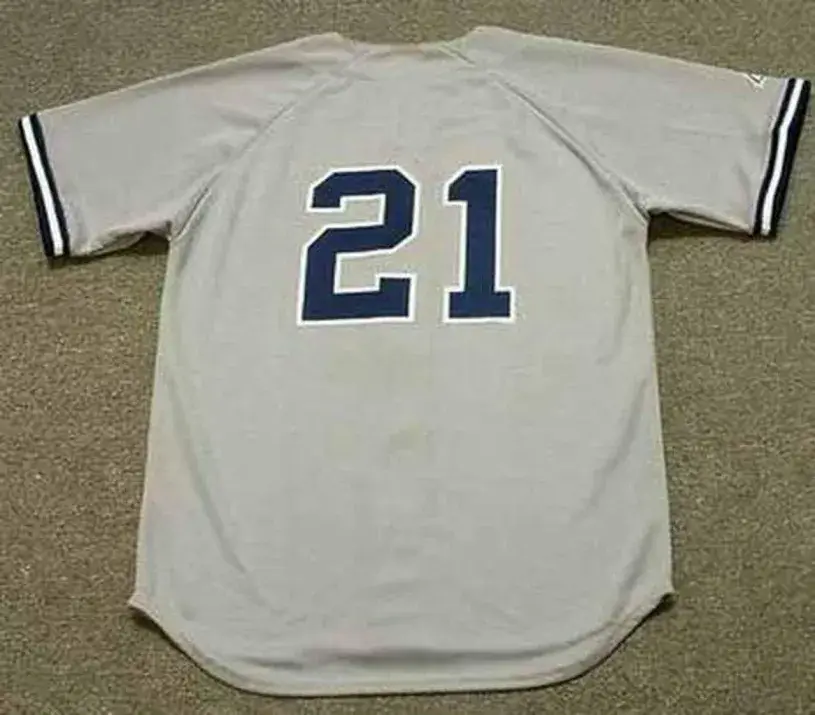 DEION SANDERS New York Yankees 1990 Away Majestic Throwback Baseball Jersey 