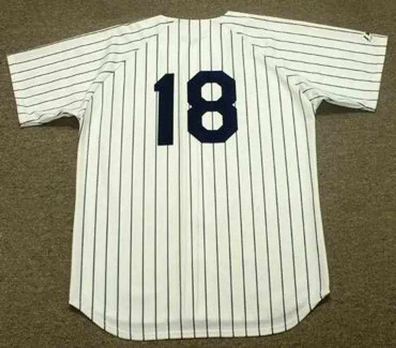 DON LARSEN New York Yankees 1956 Majestic Cooperstown Throwback Home Jersey 