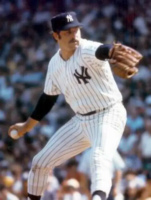JIM “CATFISH” HUNTER New York Yankees 1977 Majestic Cooperstown Home Jersey 