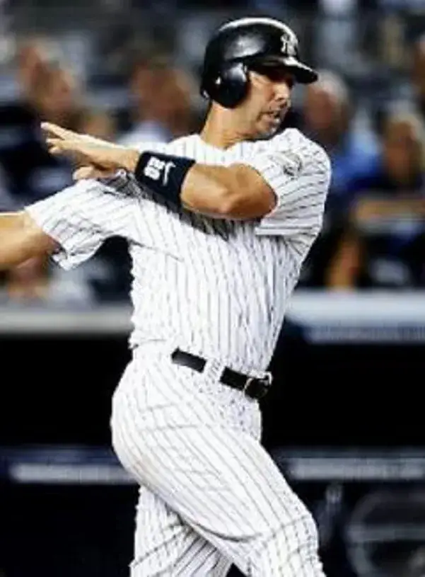 JORGE POSADA New York Yankees 2003 Majestic Cooperstown Home Baseball Jersey 