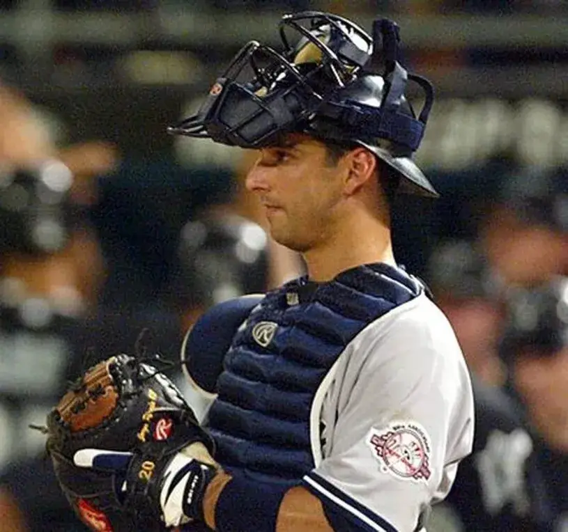 JORGE POSADA New York Yankees 2003 Majestic Throwback Away Baseball Jersey 