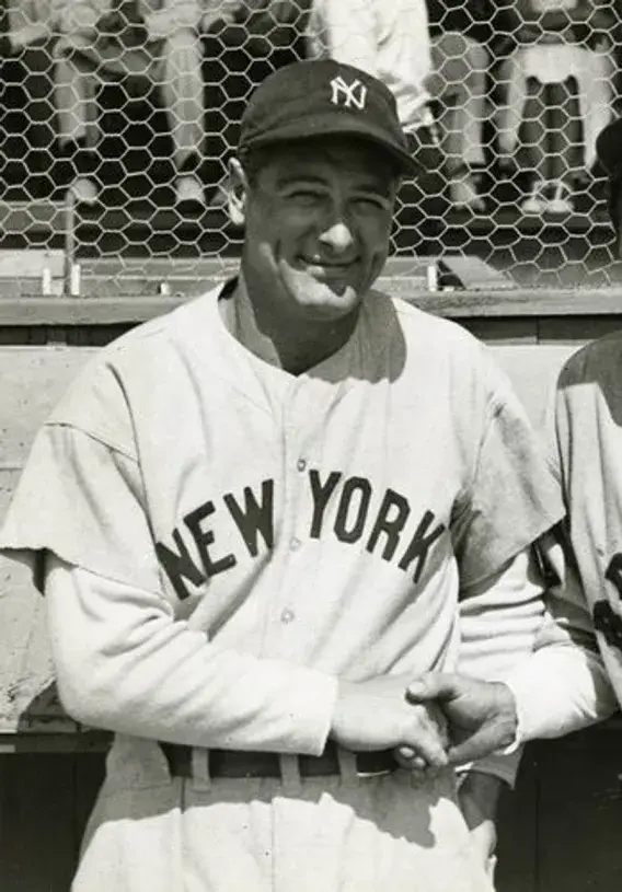 LOU GEHRIG New York Yankees 1939 Majestic Cooperstown Throwback Away Jersey 