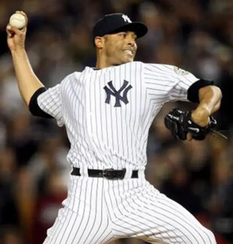 MARIANO RIVERA New York Yankees 2003 Home Majestic Throwback Baseball Jersey 