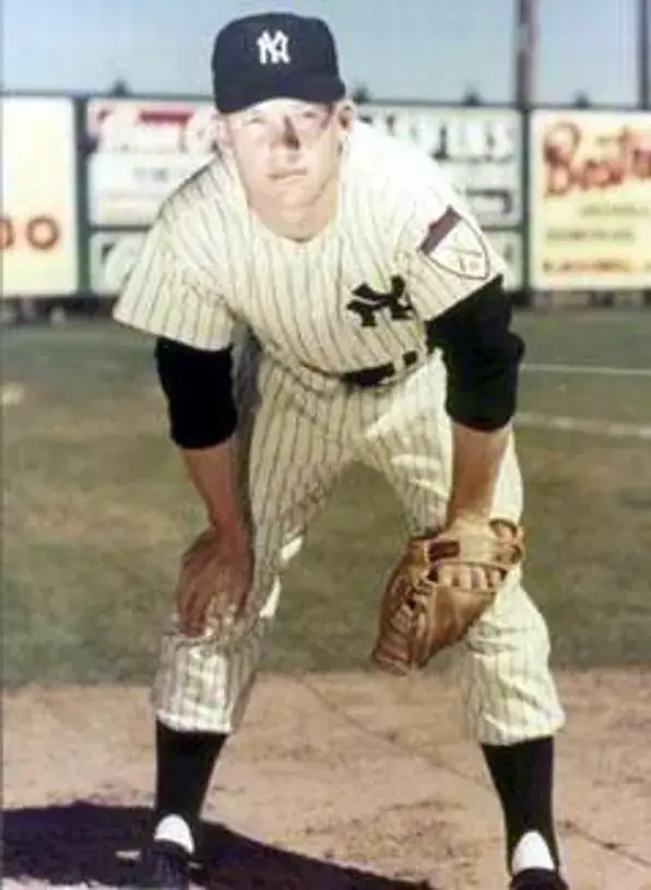 MICKEY MANTLE New York Yankees 1951 Home Majestic Baseball Throwback Jersey 