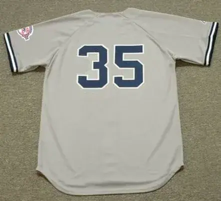 MIKE MUSSINA New York Yankees 2003 Away Majestic Throwback Baseball Jersey 