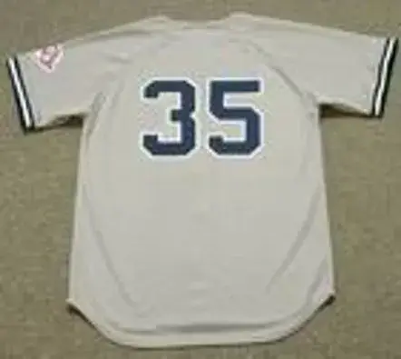 MIKE MUSSINA New York Yankees 2003 Away Majestic Throwback Baseball Jersey 