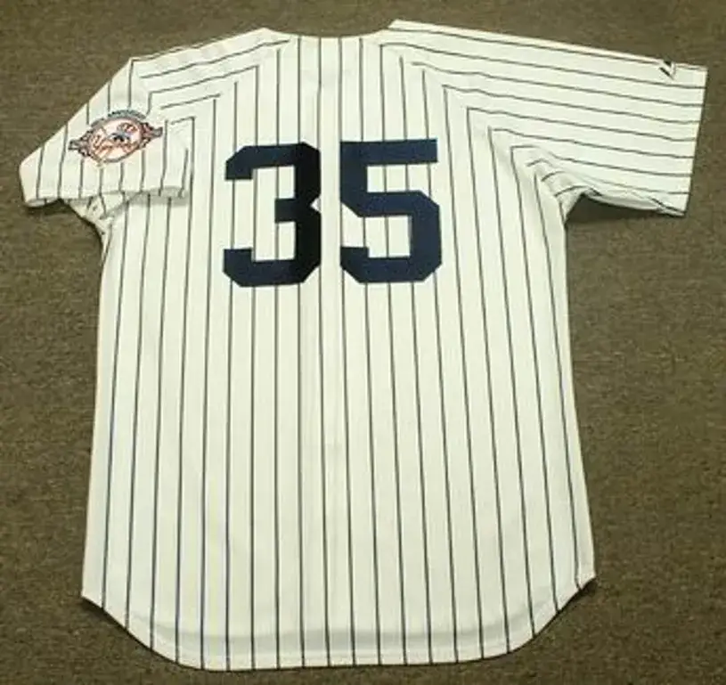 MIKE MUSSINA New York Yankees 2003 Home Majestic Throwback Baseball Jersey 