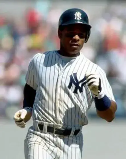 RICKEY HENDERSON New York Yankees 1985 Home Majestic Baseball Throwback Jersey 