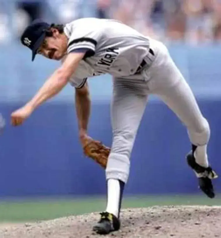 RON GUIDRY New York Yankees 1978 Majestic Throwback Away Baseball Jersey 