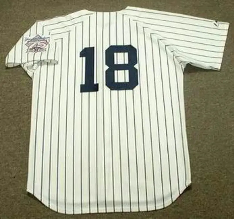 SCOTT BROSIUS New York Yankees 1998 Home Majestic Throwback Baseball Jersey 