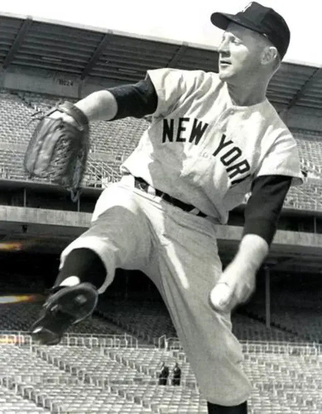 WHITEY FORD New York Yankees 1961 Majestic Cooperstown Away Jersey 