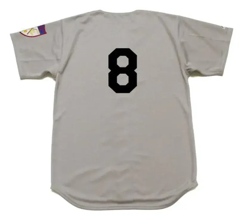 YOGI BERRA New York Yankees 1951 Majestic Cooperstown Throwback Away Jersey 