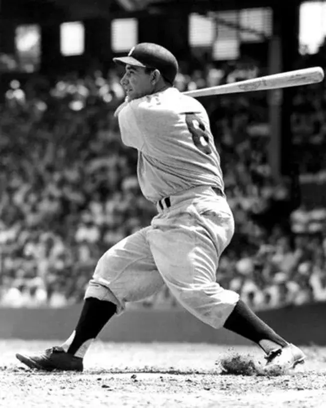 YOGI BERRA New York Yankees 1951 Majestic Cooperstown Throwback Away Jersey 
