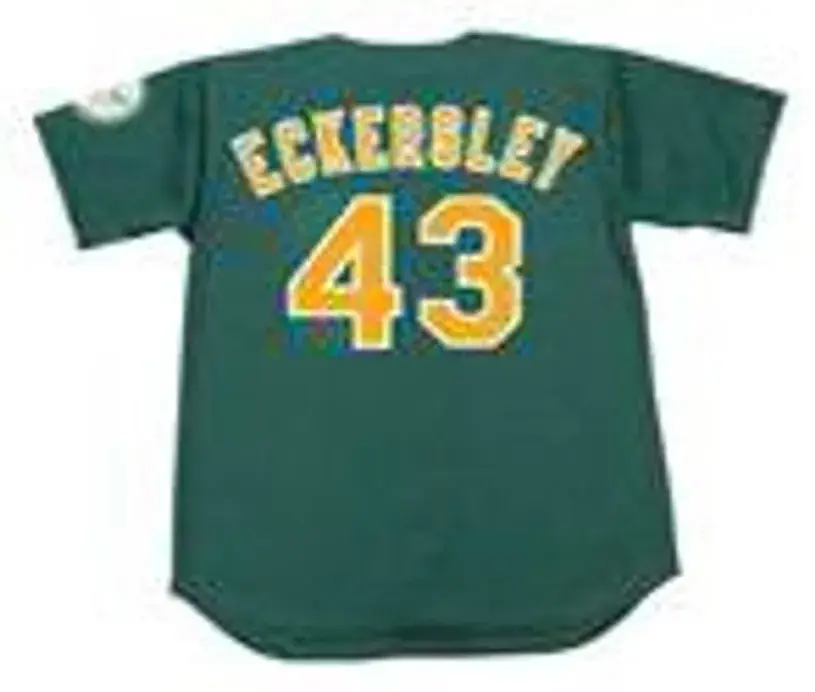 DENNIS ECKERSLEY Oakland Athletics 1994 Alternate Majestic Baseball Throwback Jersey 
