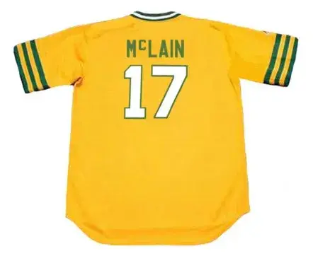 DENNY McLAIN Oakland Athletics 1972 Majestic Cooperstown Baseball Jersey 