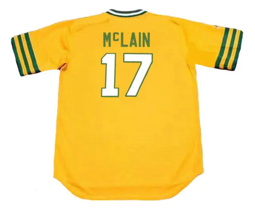 DENNY McLAIN Oakland Athletics 1972 Majestic Cooperstown Baseball Jersey 