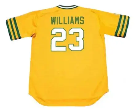 DICK WILLIAMS Oakland Athletics 1972 Majestic Cooperstown Baseball Jersey 