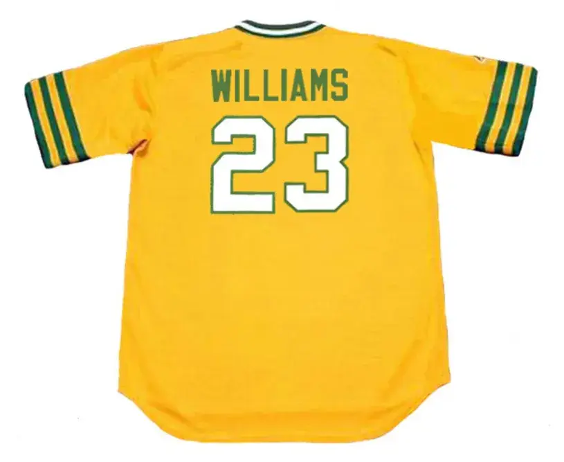 DICK WILLIAMS Oakland Athletics 1972 Majestic Cooperstown Baseball Jersey 