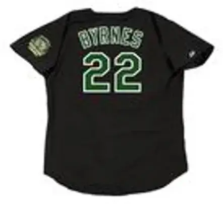 ERIC BYRNES Oakland Athletics 2000 Majestic Throwback Baseball Jersey 