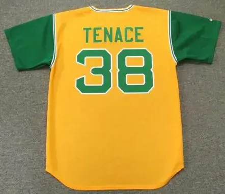 GENE TENACE Oakland Athletics 1969 Majestic Cooperstown Throwback Jersey 