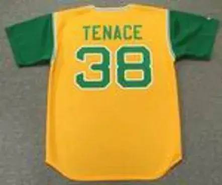 GENE TENACE Oakland Athletics 1969 Majestic Cooperstown Throwback Jersey 