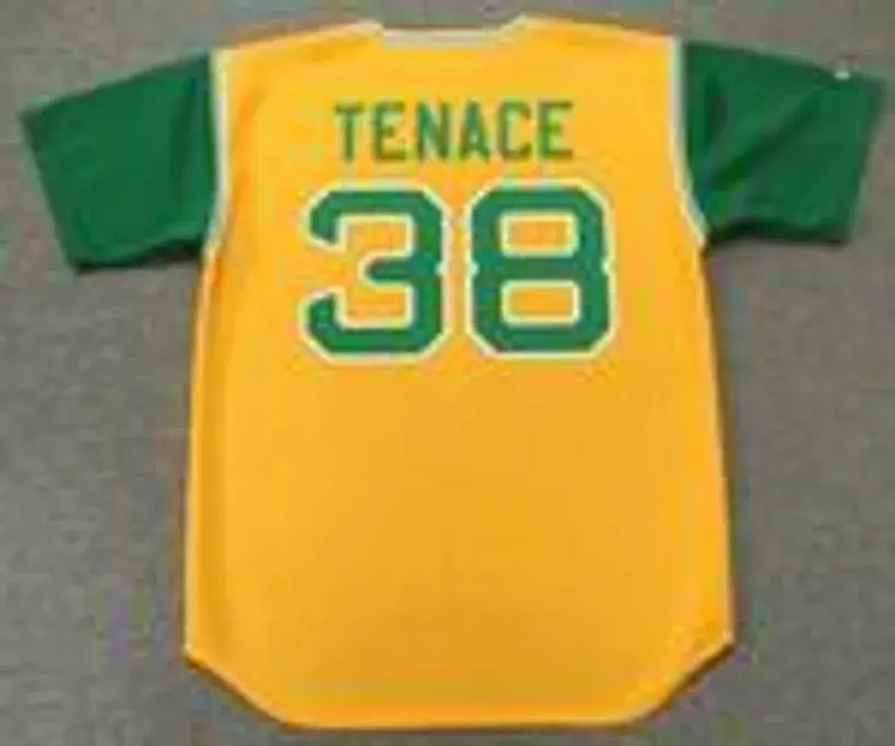 GENE TENACE Oakland Athletics 1969 Majestic Cooperstown Throwback Jersey 