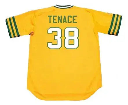GENE TENACE Oakland Athletics 1972 Majestic Cooperstown Throwback Baseball Jersey