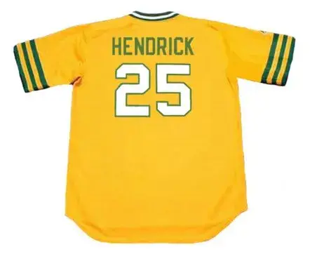 GEORGE HENDRICK Oakland Athletics 1972 Majestic Cooperstown Baseball Jersey 
