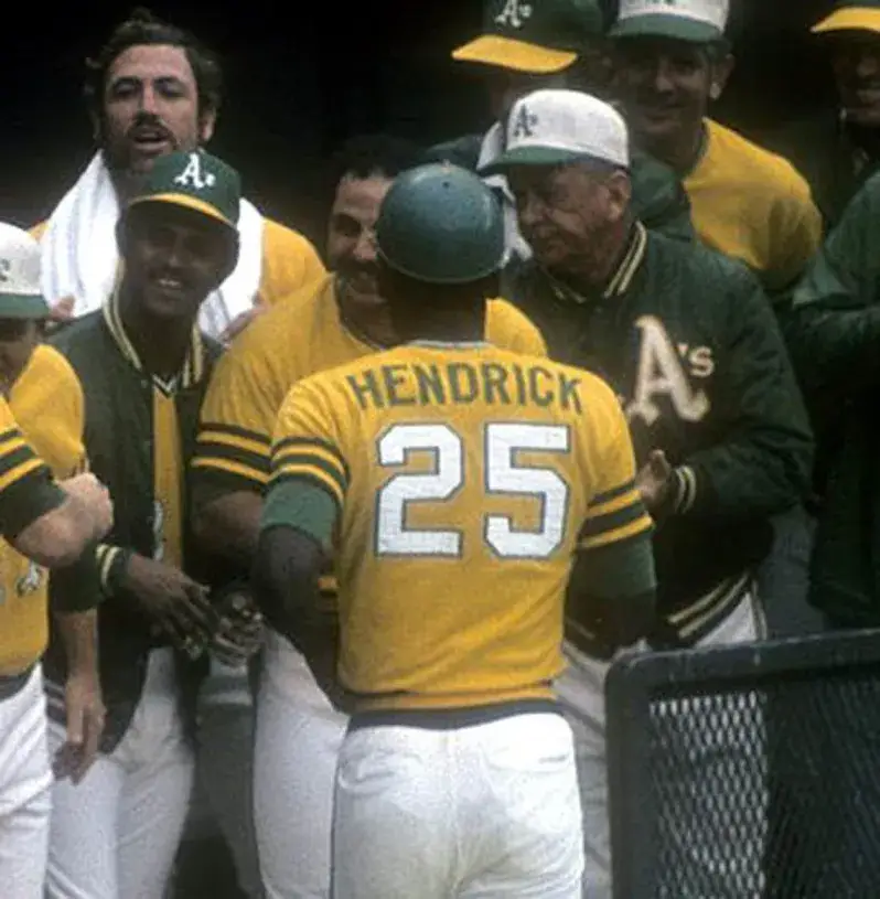GEORGE HENDRICK Oakland Athletics 1972 Majestic Cooperstown Baseball Jersey 