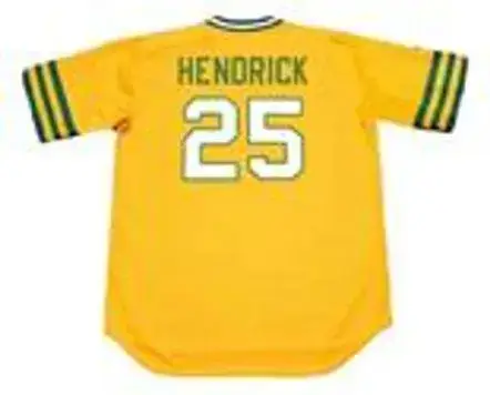 GEORGE HENDRICK Oakland Athletics 1972 Majestic Cooperstown Baseball Jersey 